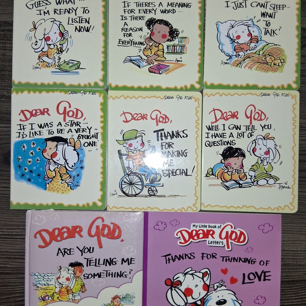 Dear God Vintage Kids Book Set - Colorful Illustrated Covers Lot Of 8
